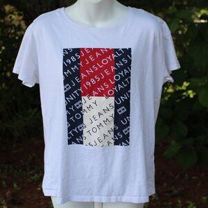 Tommy Hilfiger Tommy Jeans Y2K Graphic Logo Short Sleeve T shirt Size Medium